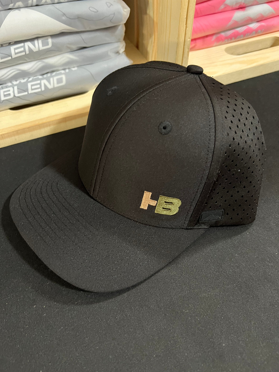BLACK CUSTOM HAT(HB EMB)